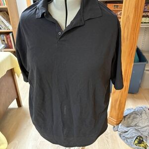Hanes Black Polo Shirt for Men